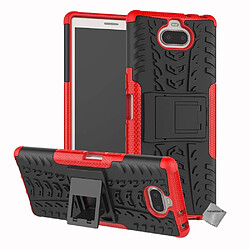 Htdmobiles Coque rigide anti choc pour Sony Xperia 10 + film ecran - ROUGE