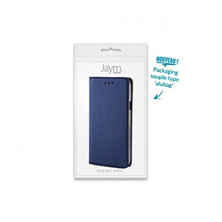 Housse Folio Stand de Protection JAYM - Samsung Galaxy A40 - Bleu