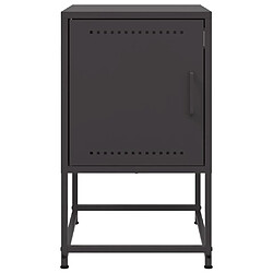 Acheter vidaXL Tables de chevet 2 pcs noir 36x39x60,5 cm acier