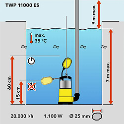 TROTEC Pompe immergée pour eaux chargées TWP 11000 ES pas cher