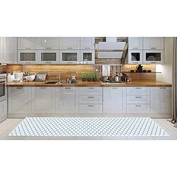 Alter Chemin de cuisine, 100% Made in Italy, Tapis résistant aux taches avec impression numérique, Chemin de roulement antidérapant et lavable, Modèle Glam - Anis, cm 280x52