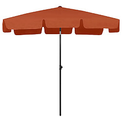 vidaXL Parasol de plage terre cuite 200x125 cm