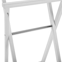 Versa Valet de Chambre Multifonctionnel avec 2 Perchoirs Nasso 45x45x97cm,Bois, Blanc pas cher