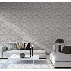 Acheter As Creation Livingwalls papier peint hexagone 3d gris et argent