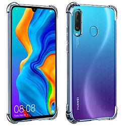 Avizar Coque Huawei P30 Lite / P30 Lite XL Silicone Flexible Coins Bumper Transparent