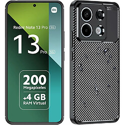 Xeptio Coque protection brossée noire pour Xiaomi Redmi Note 13 Pro 5G souple Antichoc