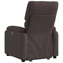 Acheter vidaXL Fauteuil inclinable de massage Marron foncé Tissu