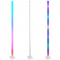 Lampe sur pied EcoLight, LED RGB, lampadaire, fonction musicale, Tuya, blanc, EC20545