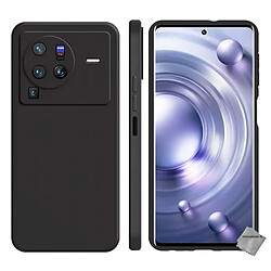 Htdmobiles Coque pour Vivo X80 Pro 5G - housse etui silicone gel fine + film ecran - NOIR