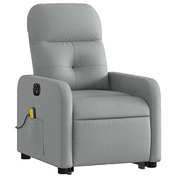 Avis Maison Chic Fauteuil Relax pour salon, Fauteuil inclinable de massage électrique Gris clair Tissu -GKD44384