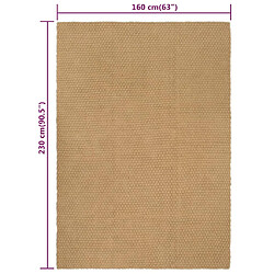 VidaXL Naturel 160x230 cm Jute pas cher