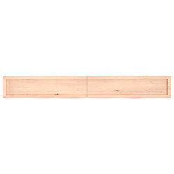 Acheter vidaXL Étagère murale 220x30x(2-6) cm bois de chêne massif non traité