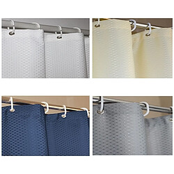 Avis Wewoo Rideau de douche blanc Épaississement imperméable à l'eau et de moisissure Texture en nid d'abeille Polyester Tissu de Rideaux de salle de bain, Taille: 180 * 200 cm