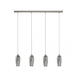 EGLO Suspension FARSALA 4 ampoules nickel satiné