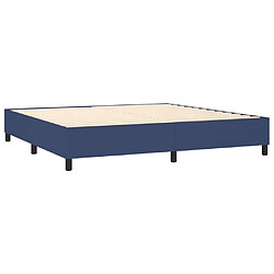 Acheter Sommier à lattes,Cadre à lattes de lit pour Adulte Bleu 200x200 cm Tissu -MN29216