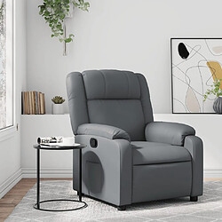 vidaXL Fauteuil inclinable Gris Similicuir