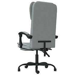 Maison Chic Fauteuil inclinable de bureau,Fauteuil luxe de relaxation Gris clair Tissu -MN69729 pas cher