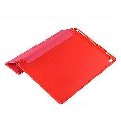 Wewoo Housse Étui Coque Boîtier de fond en plastique PU Déformation pliable cuir à gauche et à droite avec support à trois volets et Smart Sleep pour iPad Air3 2019 Rouge pas cher