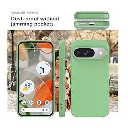 Htdmobiles Coque pour Google Pixel 9 et 9 Pro 5G - housse etui silicone gel fine + verre trempe - VERT