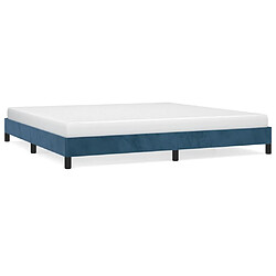 Maison Chic Lit adulte - Lit simple Cadre de lit,Structure du lit Contemporain Bleu foncé 200x200 cm Velours -MN77661