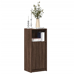 vidaXL Buffet avec LED chêne marron 42,5x34x100 cm bois d'ingénierie