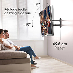 Acheter ONKRON Bras Articulé TV Mural pour 32 - 65 Pouces TV & Ecran jusqu'à 41 kg - Support Mural TV Orientable et Inclinable avec VESA 100x100 - VESA 400x400 mm/Fixation TV Murale avec Rotation M4R-B Noir