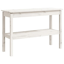 vidaXL Table console Blanc 110x40x75 cm Bois de pin solide