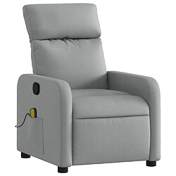 Avis Maison Chic Fauteuil Relax pour salon, Fauteuil de massage inclinable Gris clair Tissu -GKD50162