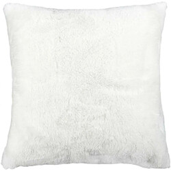 The Home Deco Factory Coussin imitation fourrure 40 x 40 cm Opulence ecru.