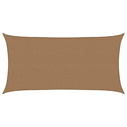 vidaXL Voile d'ombrage 160 g/m² Taupe 2,5x5 m PEHD