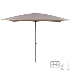 BigBuy Garden Parasol Tessa Taupe Aluminium 300 x 400 x 250 cm