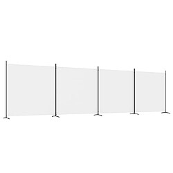 vidaXL Cloison de séparation 4 panneaux Blanc 698x180 cm Tissu