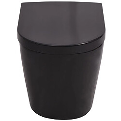 Acheter vidaXL Toilette murale Céramique Noir