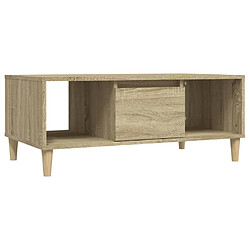 vidaXL Table basse Chêne sonoma 90x50x36,5 cm Bois d'ingénierie