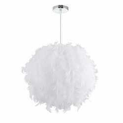 Stoex Lustre Suspension en Plumes 30 cm E27 40W Blanc