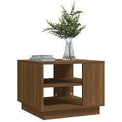 Avis vidaXL Table basse chêne marron 55x55x43 cm bois d'ingénierie