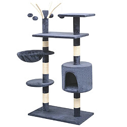 vidaXL Arbre à chat avec griffoirs en sisal 125 cm Bleu foncé