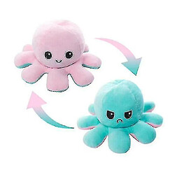 Acheter Universal Amusant double face flip réversible poulpe mignon animal en peluche (rose bleu clair)