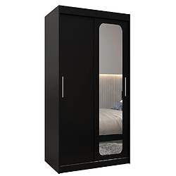 Abiks Meble Armoire PROMO T2 À Portes Coulissantes 200/100/62 2 Portes (Noir/Noir)