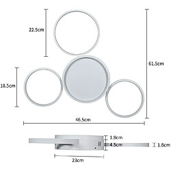 Autres Temps ZMH Plafonnier LED 3//4 Anneau de flamme Télécommande Chambre à coucher pas cher