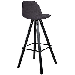 Non Tabouret de bar Corbin tissu Carré noir pas cher