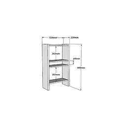 Acheter Toilinux Bibliothèque 4 étages Pera 90 cm - Blanc