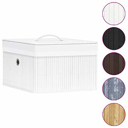 Avis Maison Chic Ensemble de 4 Boîtes de rangement,Boîtes de stockage en bambou Blanc -MN392680