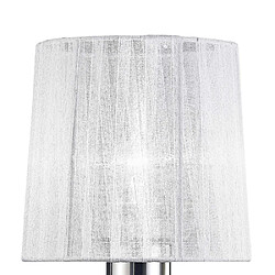 Avis Luminaire Center Lampe de Table Louise 1 Ampoule E27 avec Abat jour blanc chrome poli/cristal transaparent