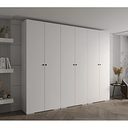 Abiks Meble Armoire Inova 2 À Portes Battantes 236,7/300/47 6 Portes (bianco/nero)