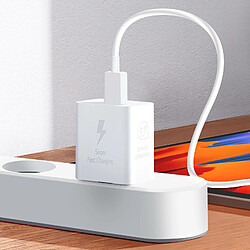 Chargeur secteur blanc Samsung USB-C 25W pas cher