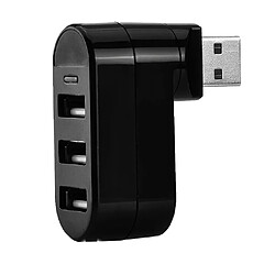 Avis 2x Adaptateur Diviseur De Hub Rotatif 2x Creative USB 2.0 à 180 Degrés - Noir