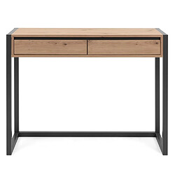 Finori Table console Denver 44 Chêne artisanal et gris anthracite