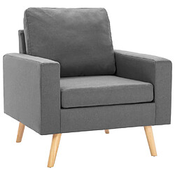 vidaXL Fauteuil gris foncé tissu