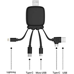 XOOPAR Powerbank 3000 mAh + Câble Multi GAMMA2 Plastique recyclé Noir